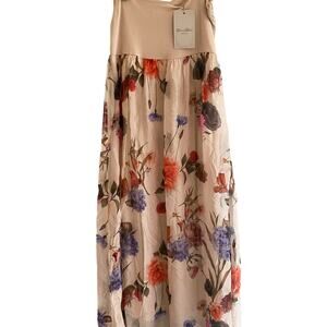NWT Elena Baldi silk blend maxi skirt size M